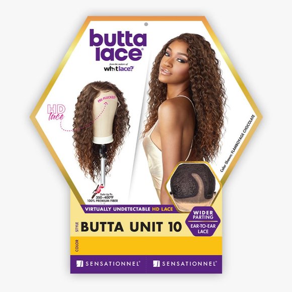 Butta Unit 10 24" Long Sensationnel Lace Front Wig Ear to Ear HD Frontal Curly - Picture 4 of 5